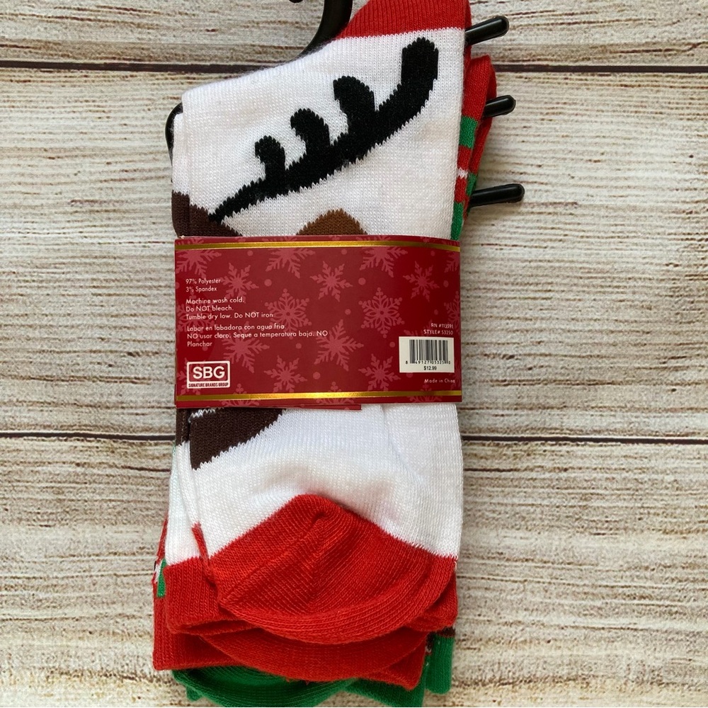 Sock Hub Women’s Christmas Holiday Crew Socks NWT - Picture 4 of 4